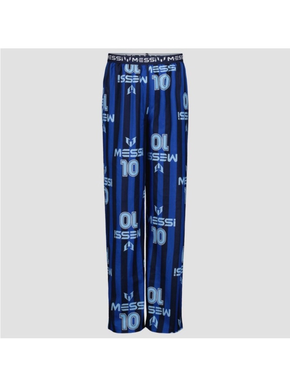 Messi Blue Striped Kids Pajama Pants